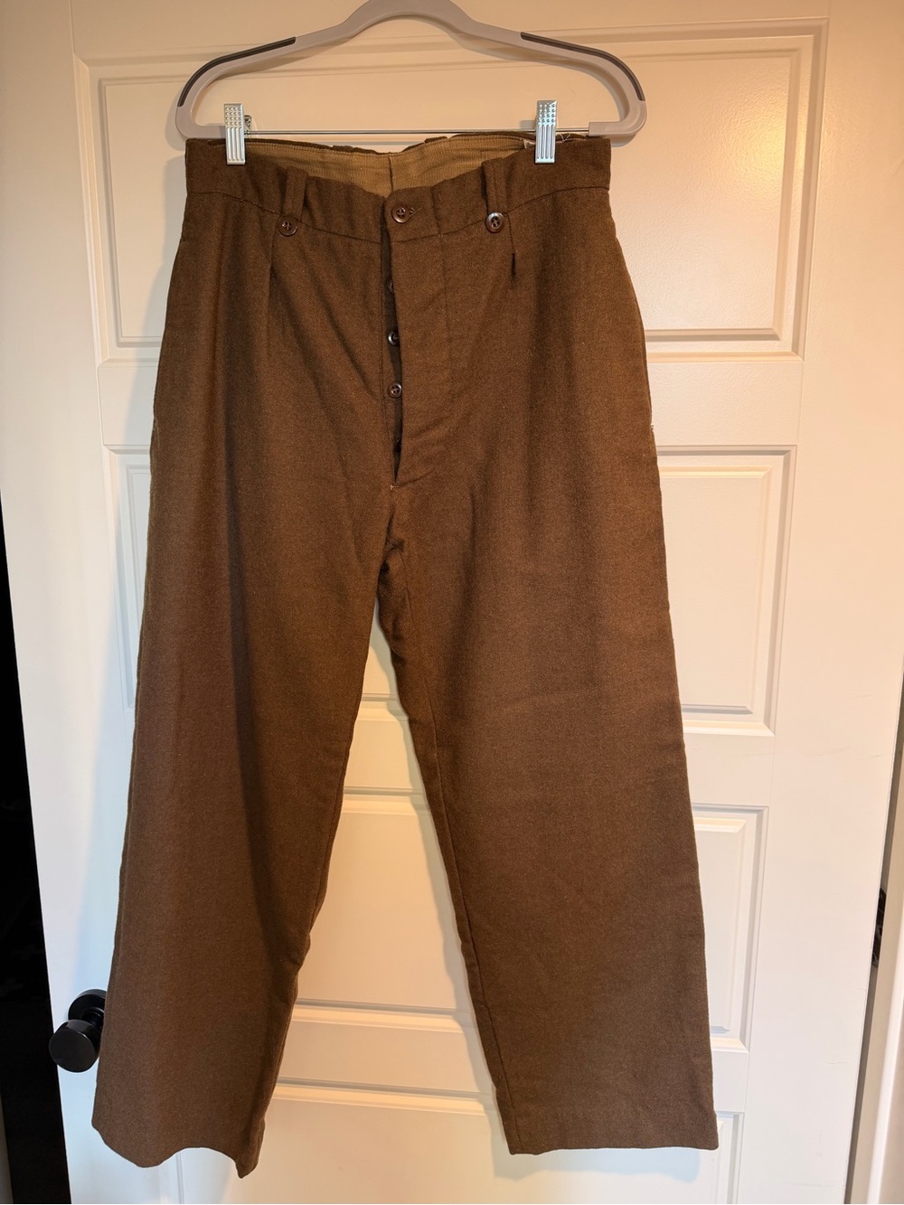 Vintage Brown Men's or women’s wool Dress Pants